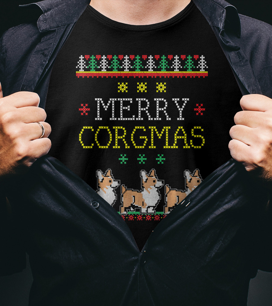 Merry Corgmas Corgi Pet Dog Christmas T-Shirt