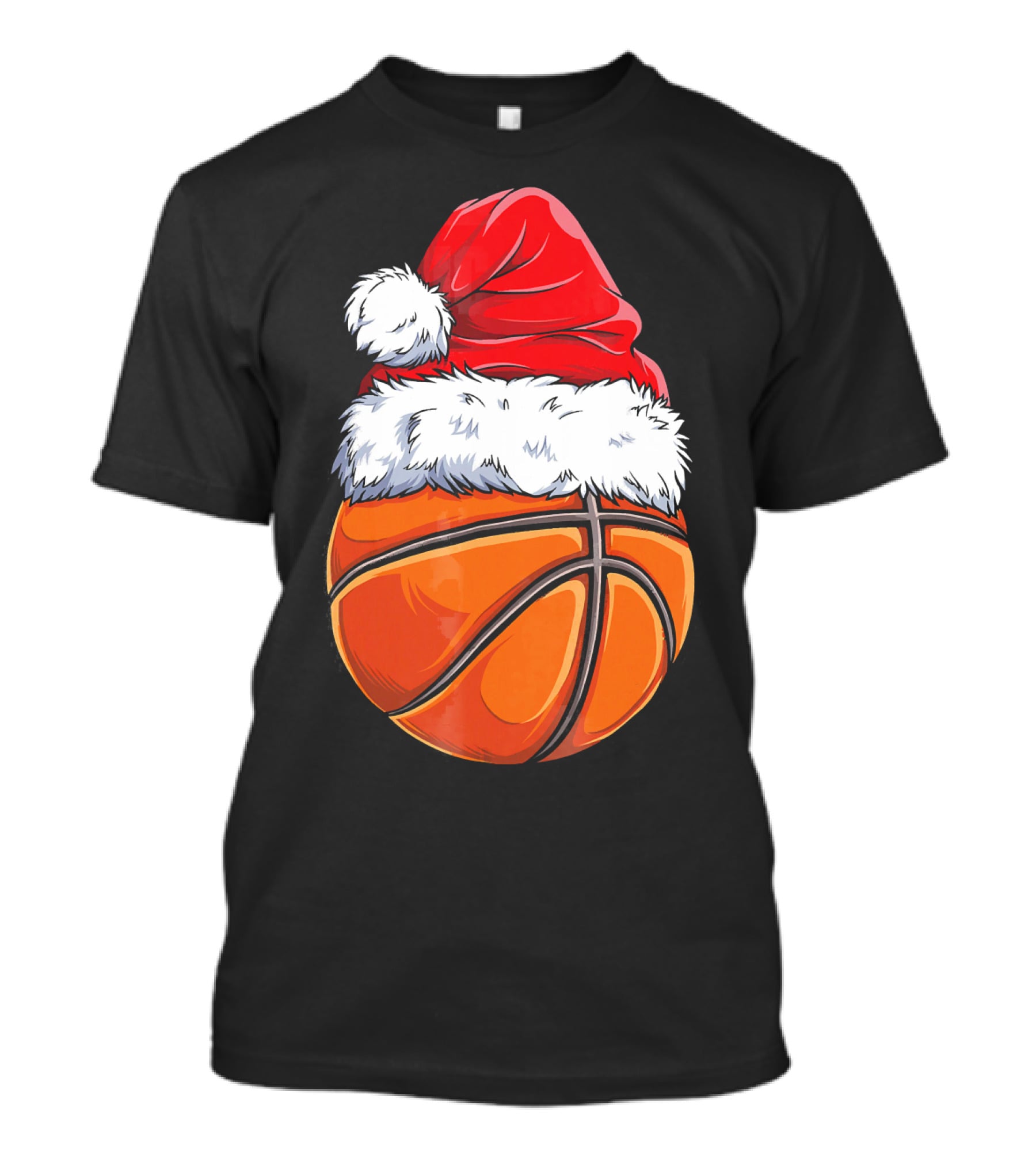 Basketball Santa Hat T-Shirt