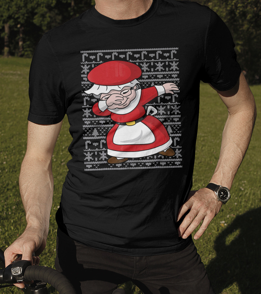 Dabbing Mrs Claus Ugly Christmas T-Shirt
