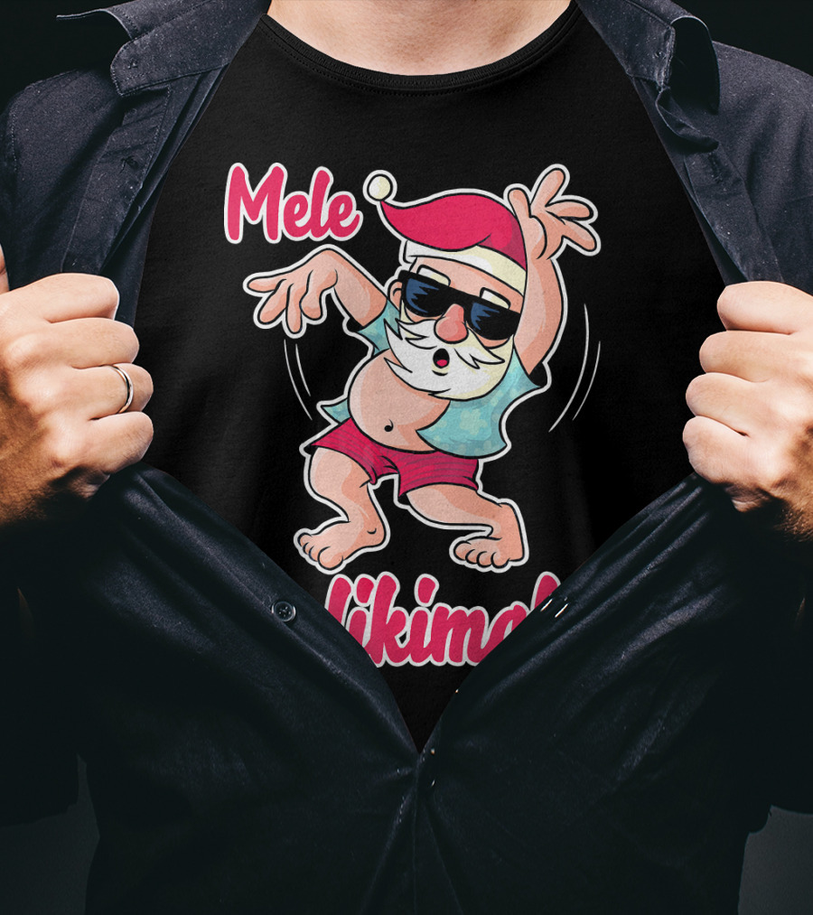 Mele Kalikimaka Dancing Santa Hula Holiday Vibes T-Shirt