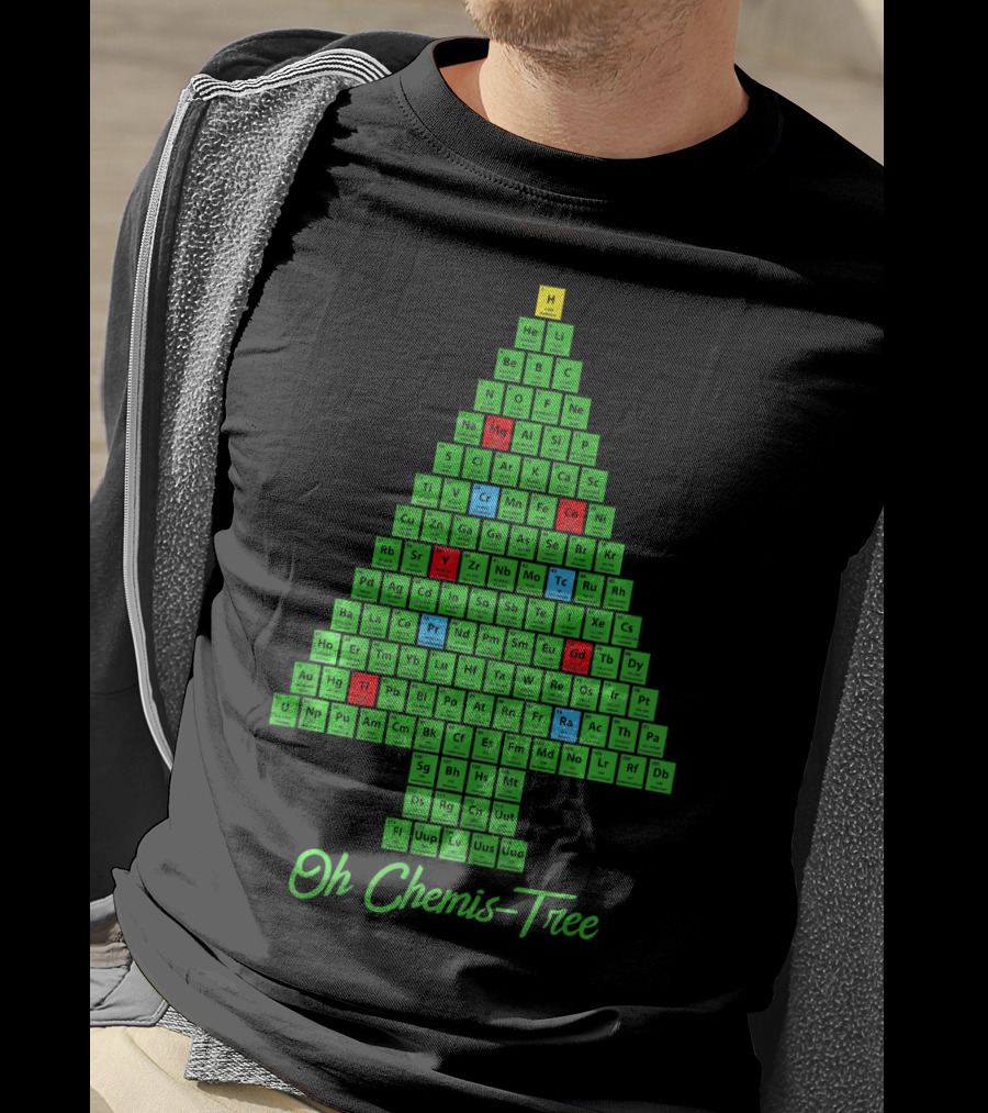 Oh Chemis Tree Periodic Table Christmas Parody Chemistry T-Shirt