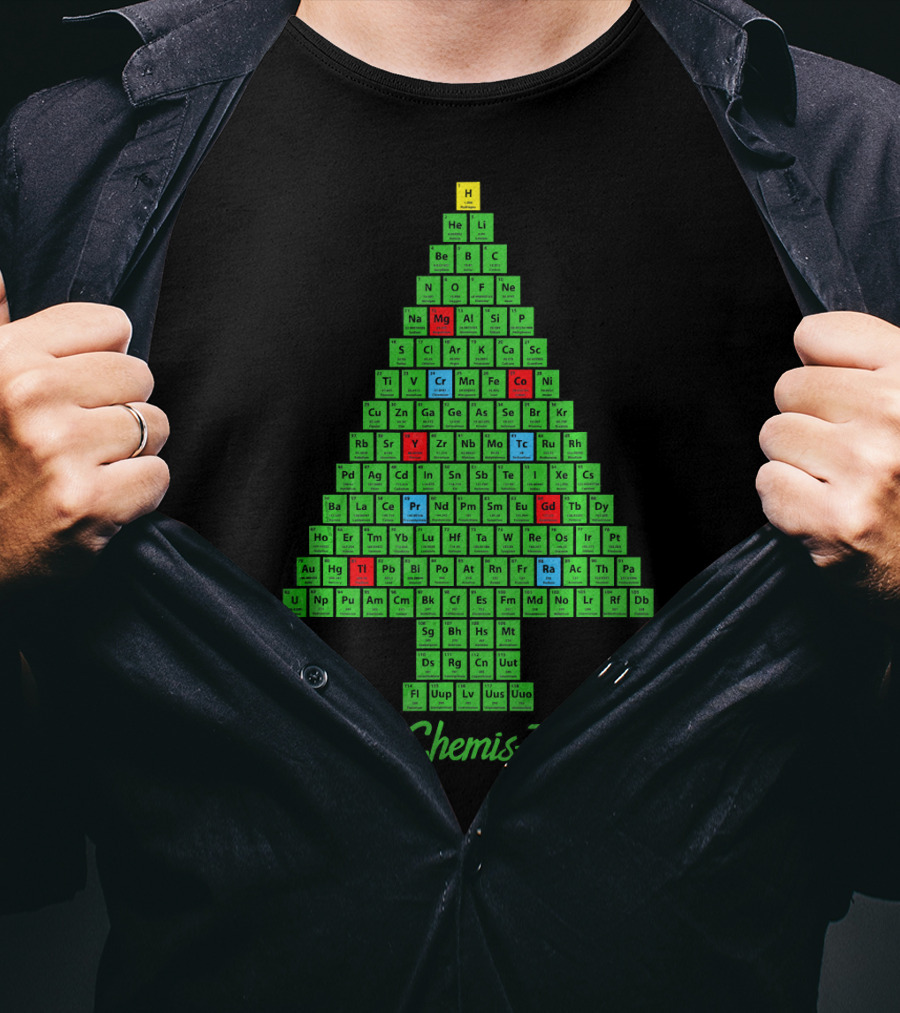 Oh Chemis Tree Periodic Table Christmas Parody Chemistry T-Shirt