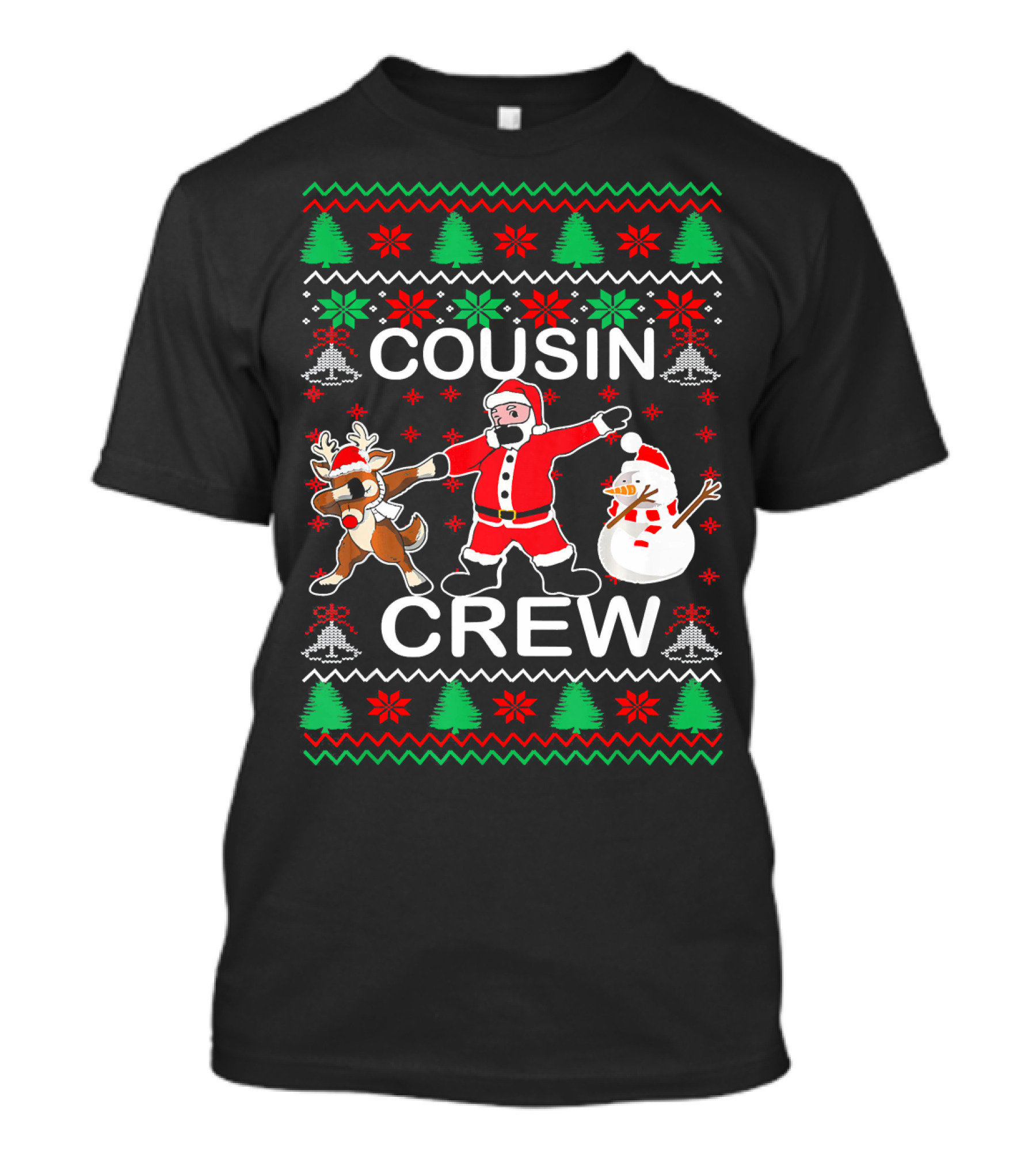 Cousin Crew Christmas Santa Claus Reindeer Snowman Festive T-Shirt