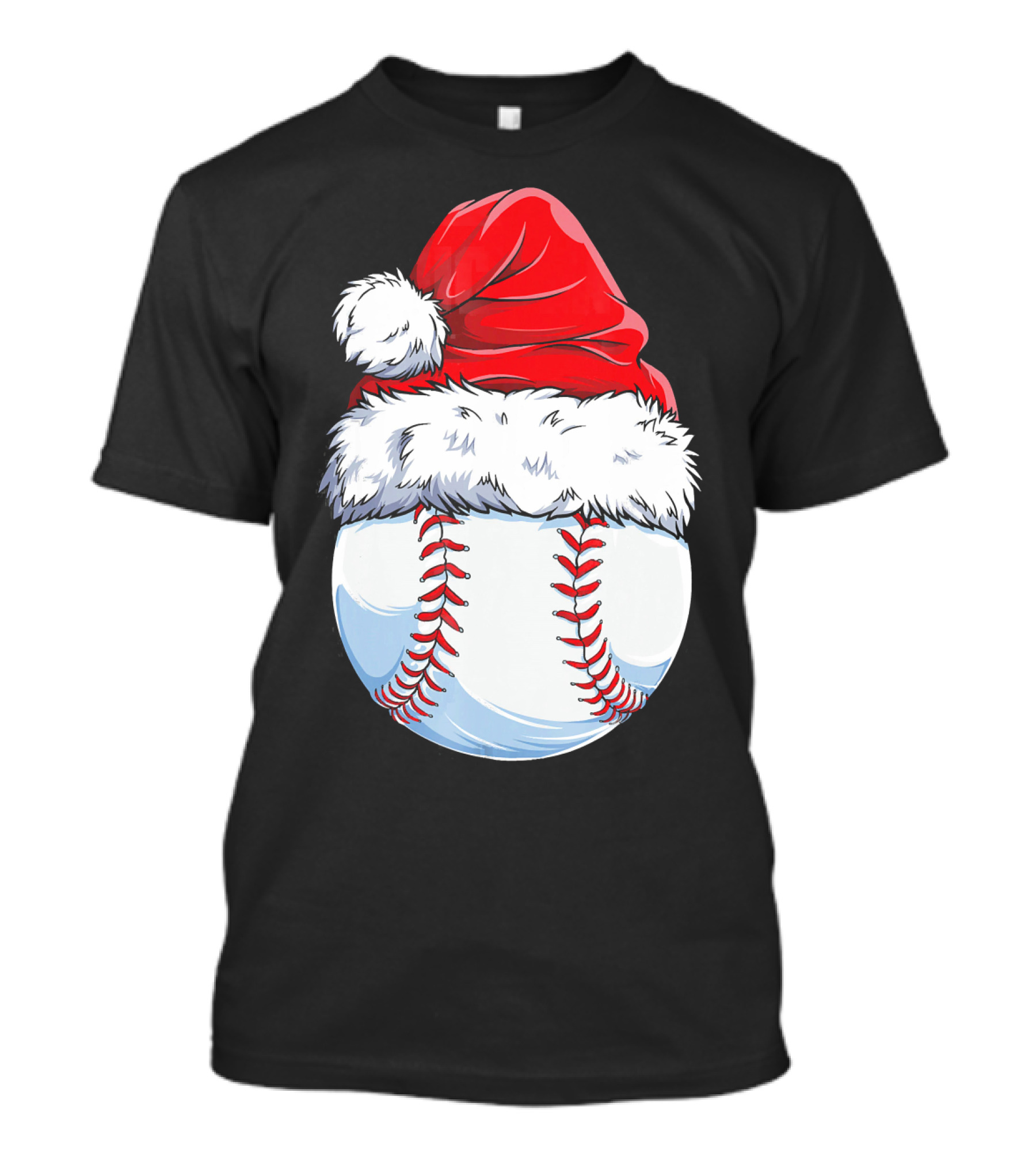 Baseball Santa Christmas Hat T-Shirt