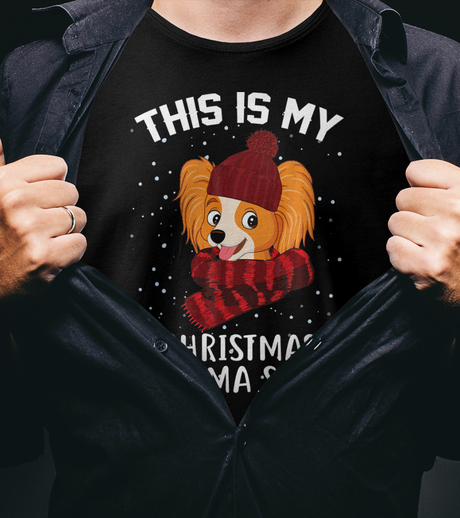 This Is My Christmas Pajama Shirt Papillon T-Shirt