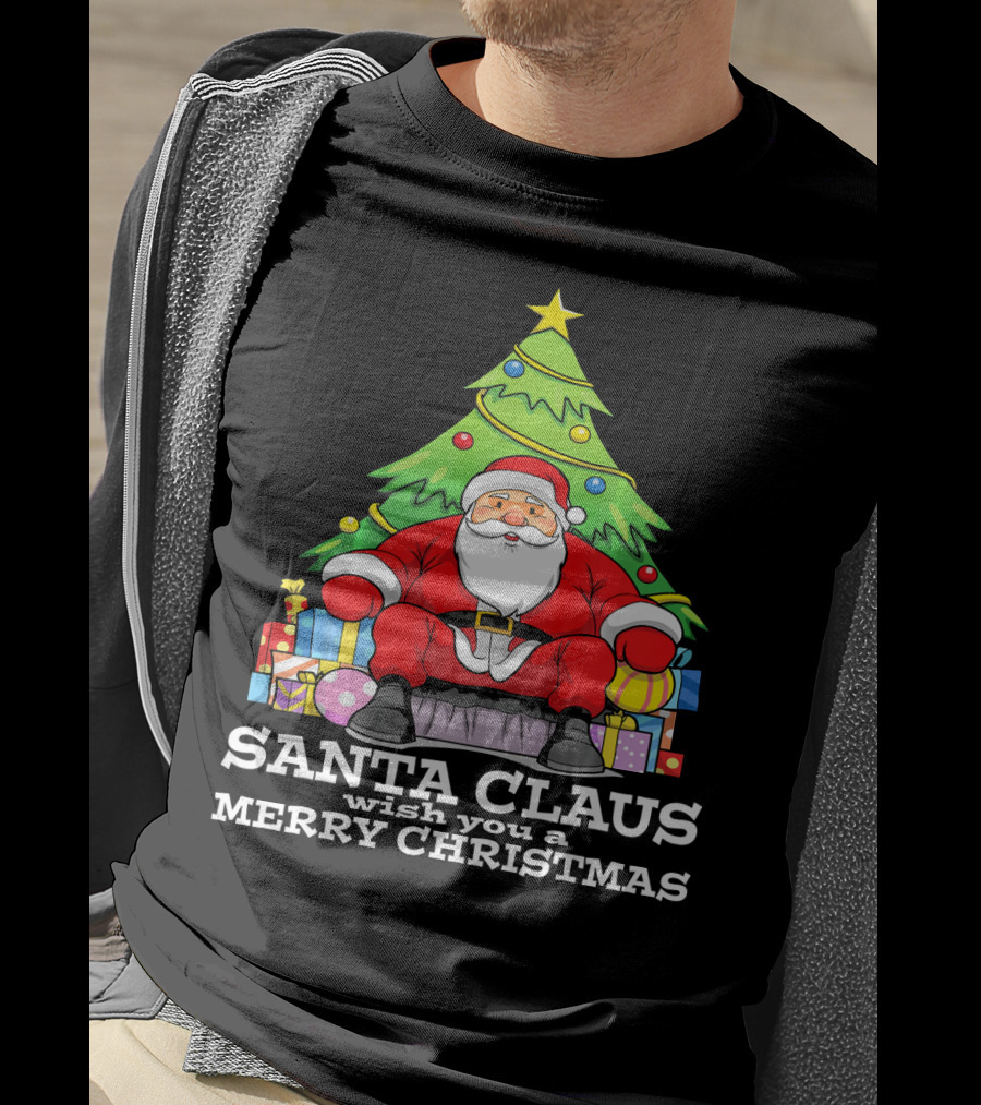 Santa Claus Wish You A Merry Christmas T-Shirt