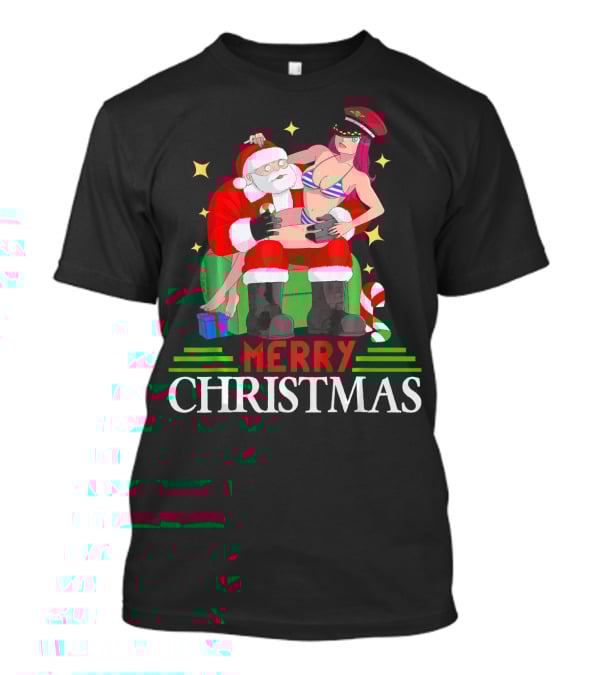 Merry Christmas Santa Claus Sit On Santa's Lap T-Shirt