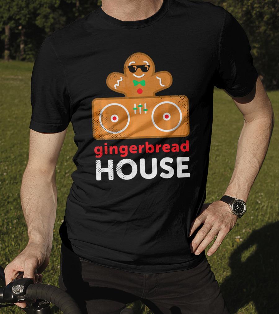 Gingerbread House Christmas DJ Gingerbread T-Shirt