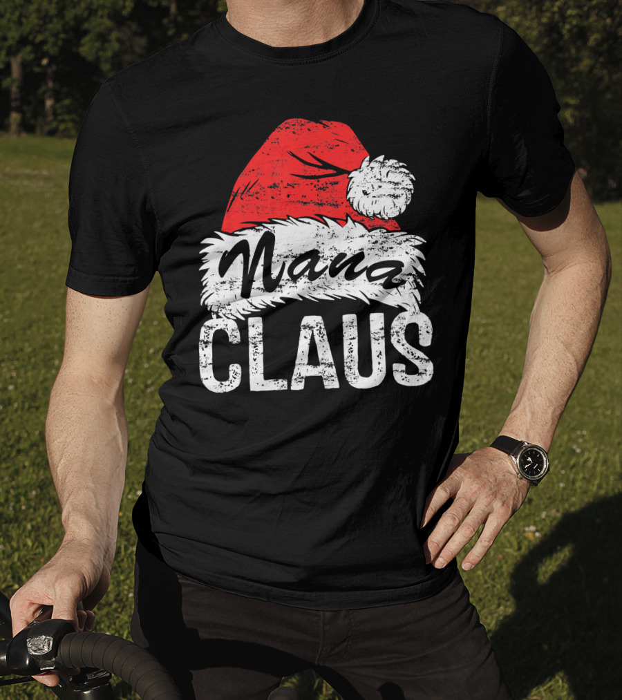 Nana Claus Matching Family Christmas Santa Hat T-Shirt