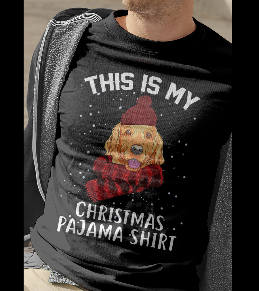 This Is My Christmas Pajama Shirt Golden Retriever T-Shirt
