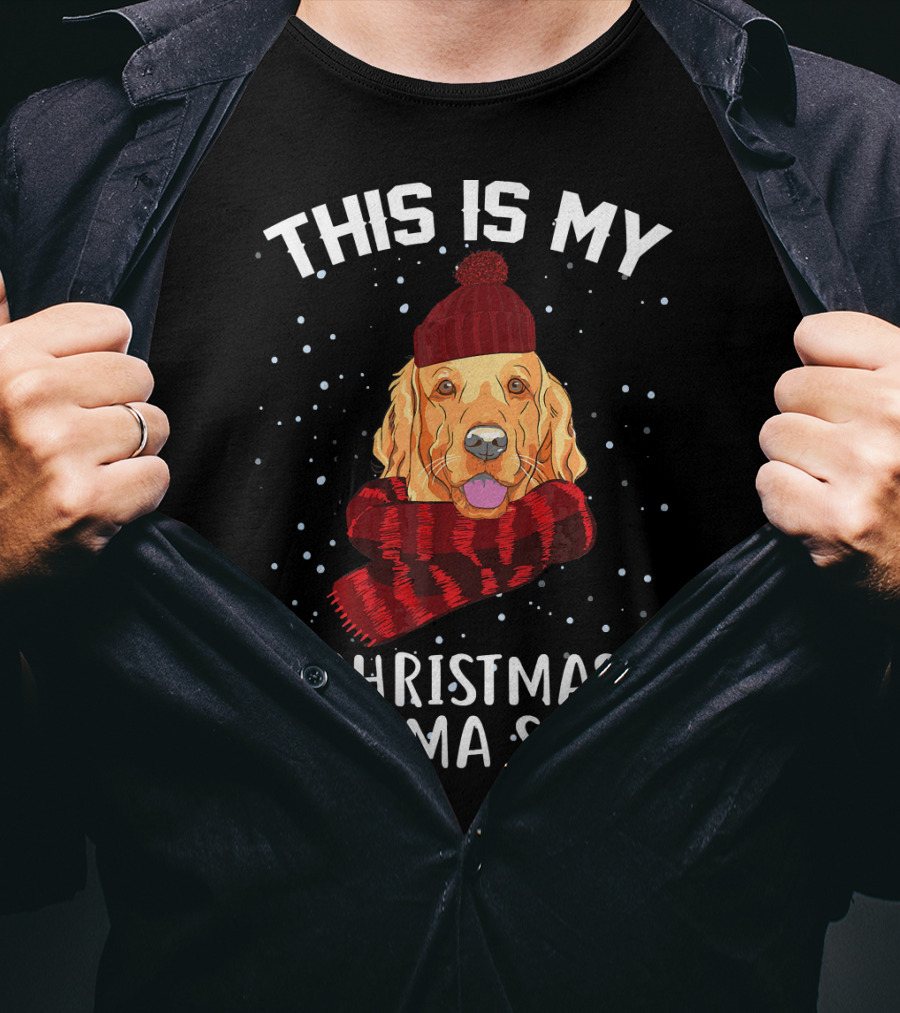 This Is My Christmas Pajama Shirt Golden Retriever T-Shirt