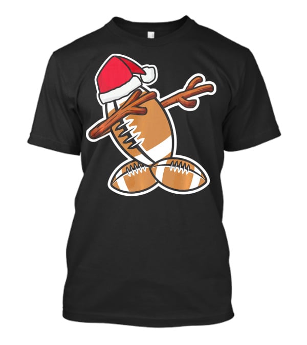 Dabbing Christmas Football Snowman T-Shirt