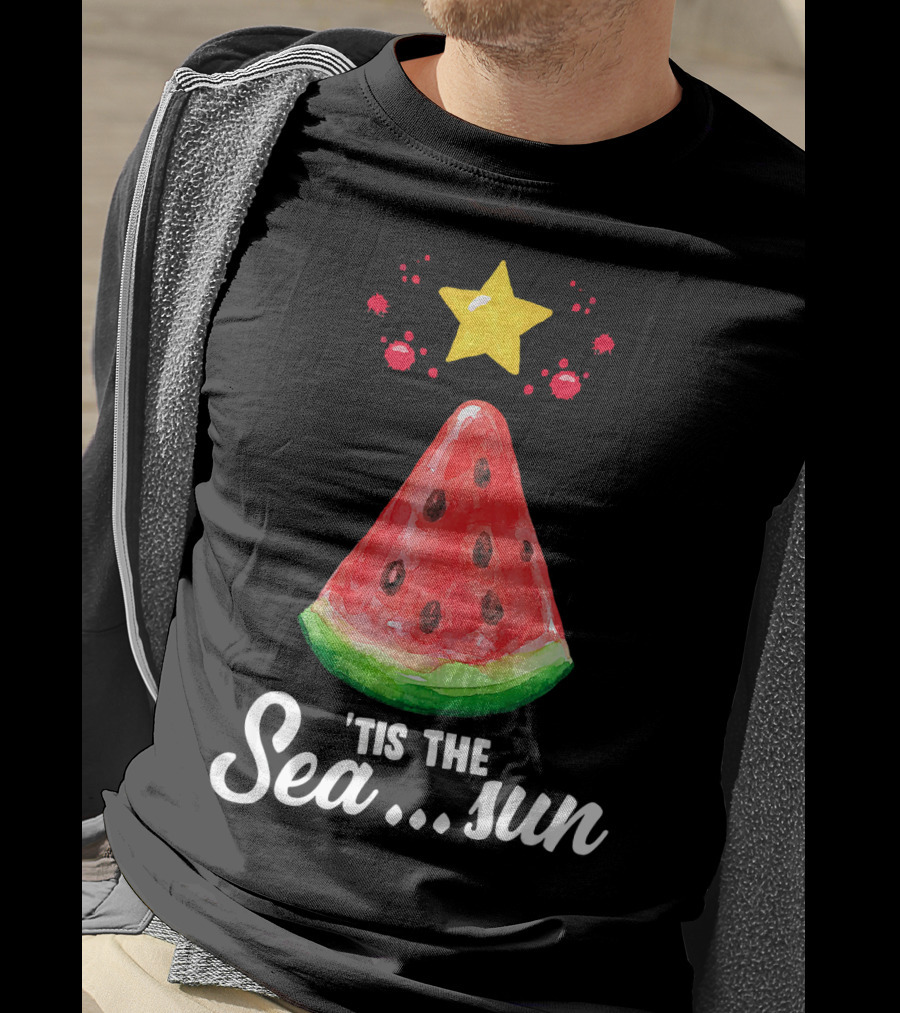 'Tis The Seasun Watermelon Slice With Summer Star T-Shirt