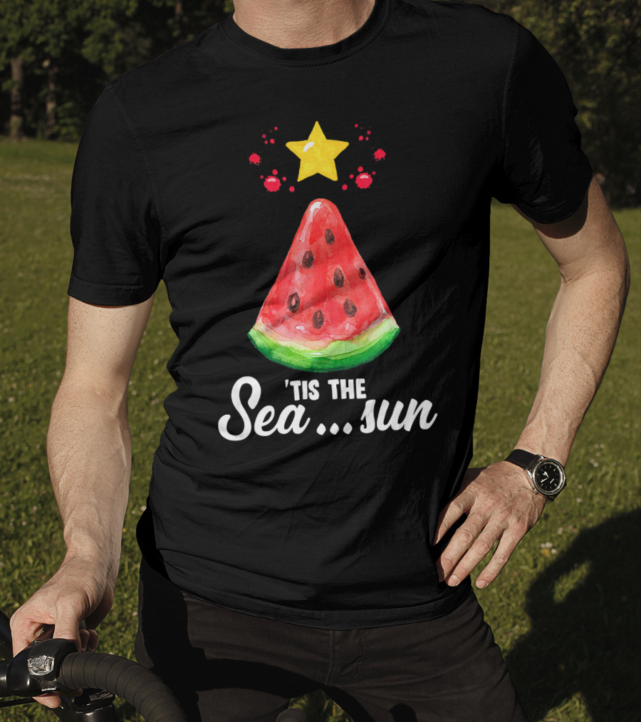 'Tis The Seasun Watermelon Slice With Summer Star T-Shirt