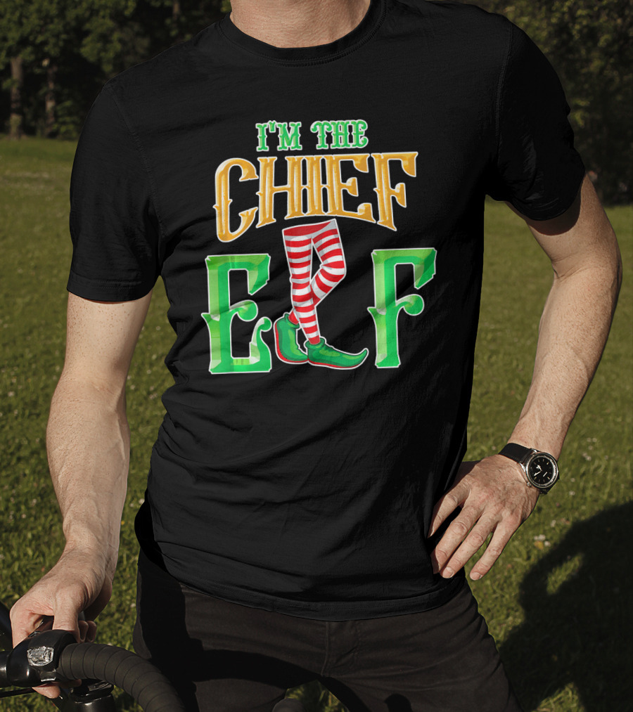 I'm The Chief Elf Family Matching Christmas Pajama Party T-Shirt