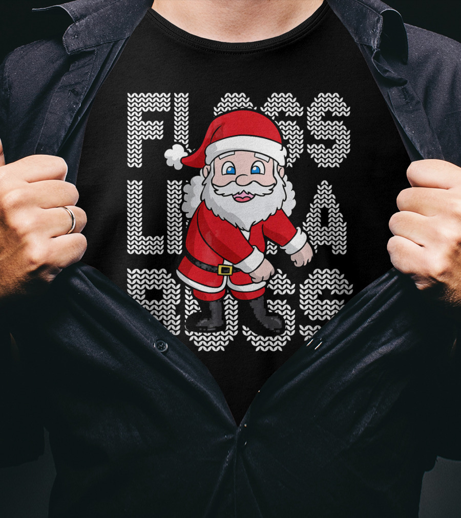 Santa Floss Like A Boss Christmas Kids T-Shirt