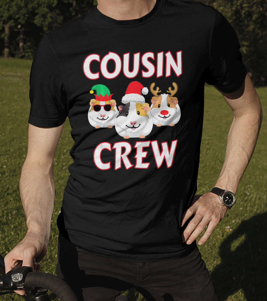 Cousin Crew Guinea Pig Christmas Holiday Reindeer Elves T-Shirt