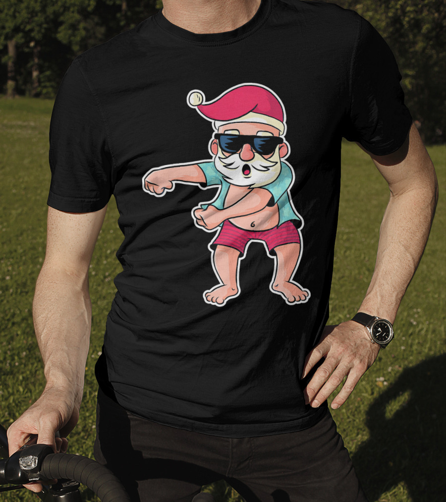 Flossing Dance Santa In Sunglasses And Hat T-Shirt