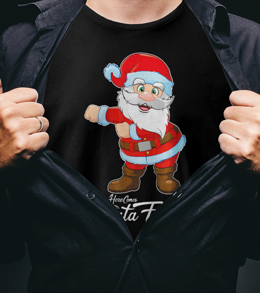 Here Comes Santa Floss Flossing Santa Dance T-Shirt