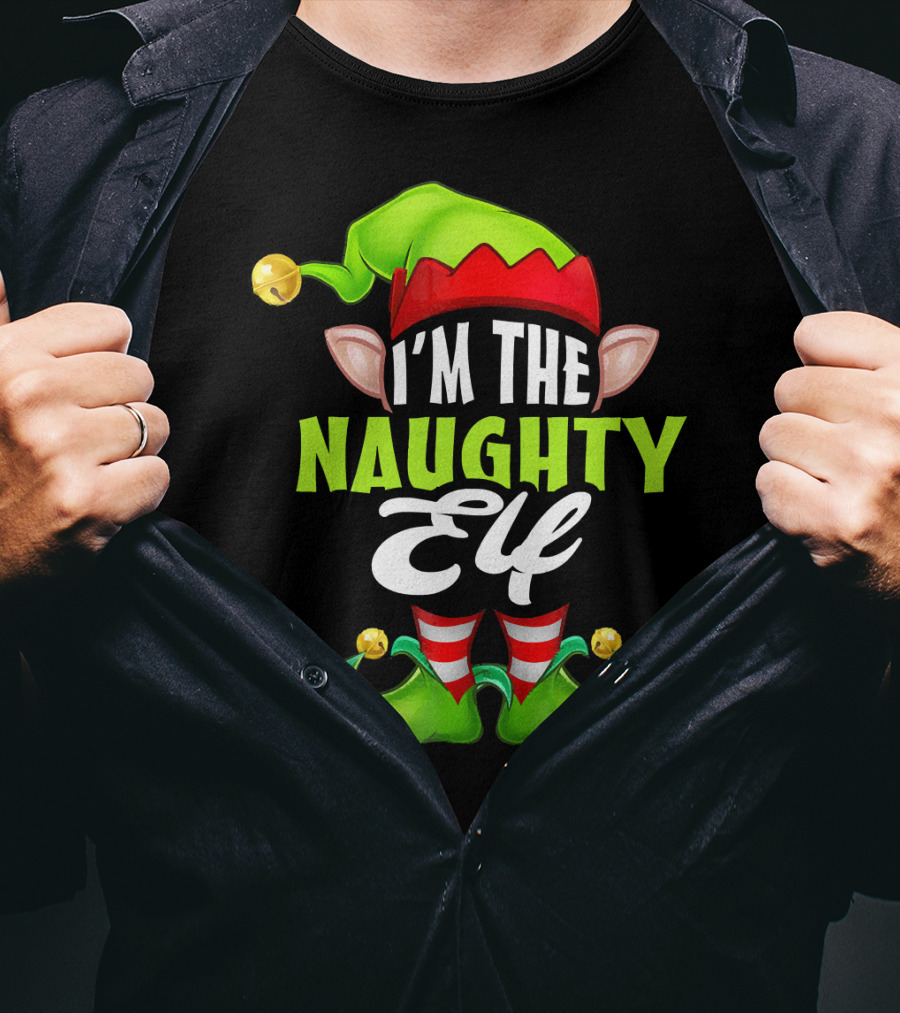 I'm The Naughty Elf Matching Family Holiday Pajamas T-Shirt