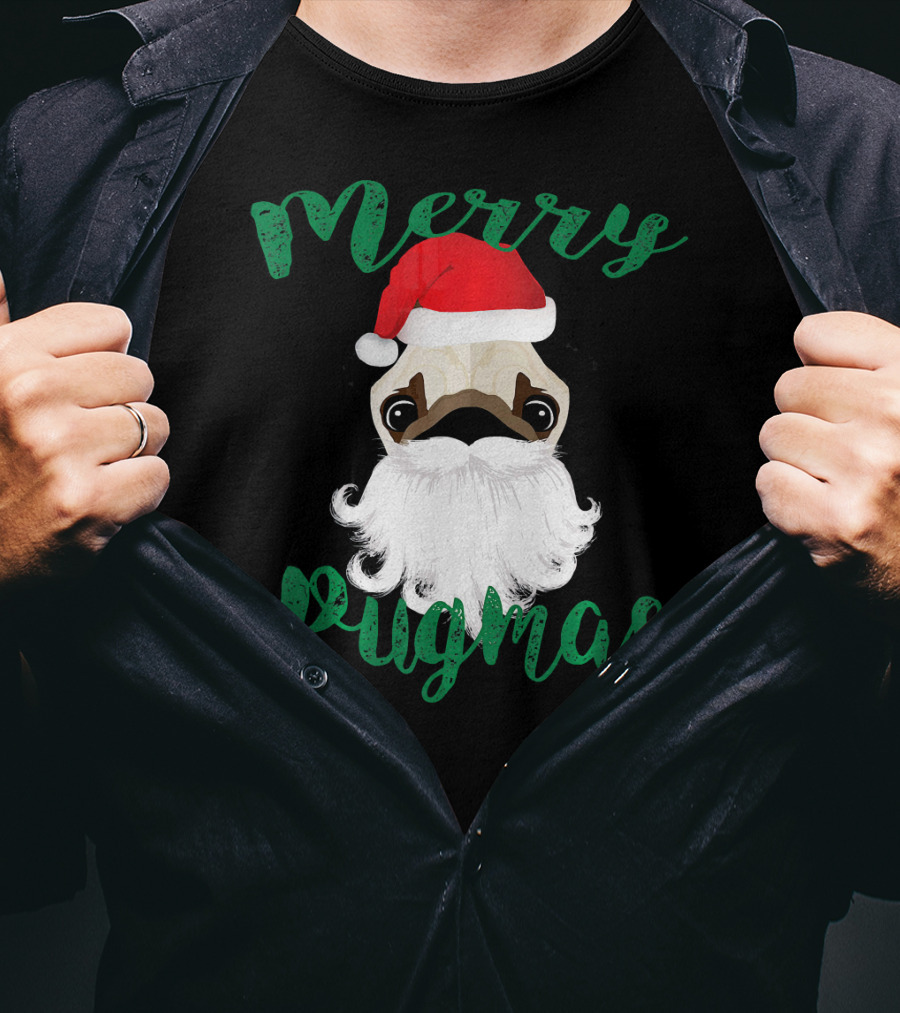 Merry Pugmas Pug Pug T-Shirt