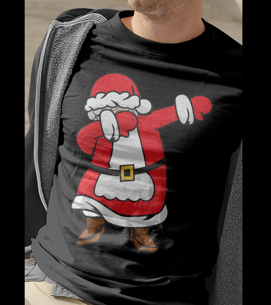 Mrs. Santa Claus Dabbing Christmas Fun T-Shirt
