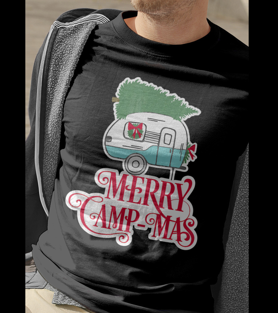 Merry Camp-Mas Christmas Vintage Camper T-Shirt