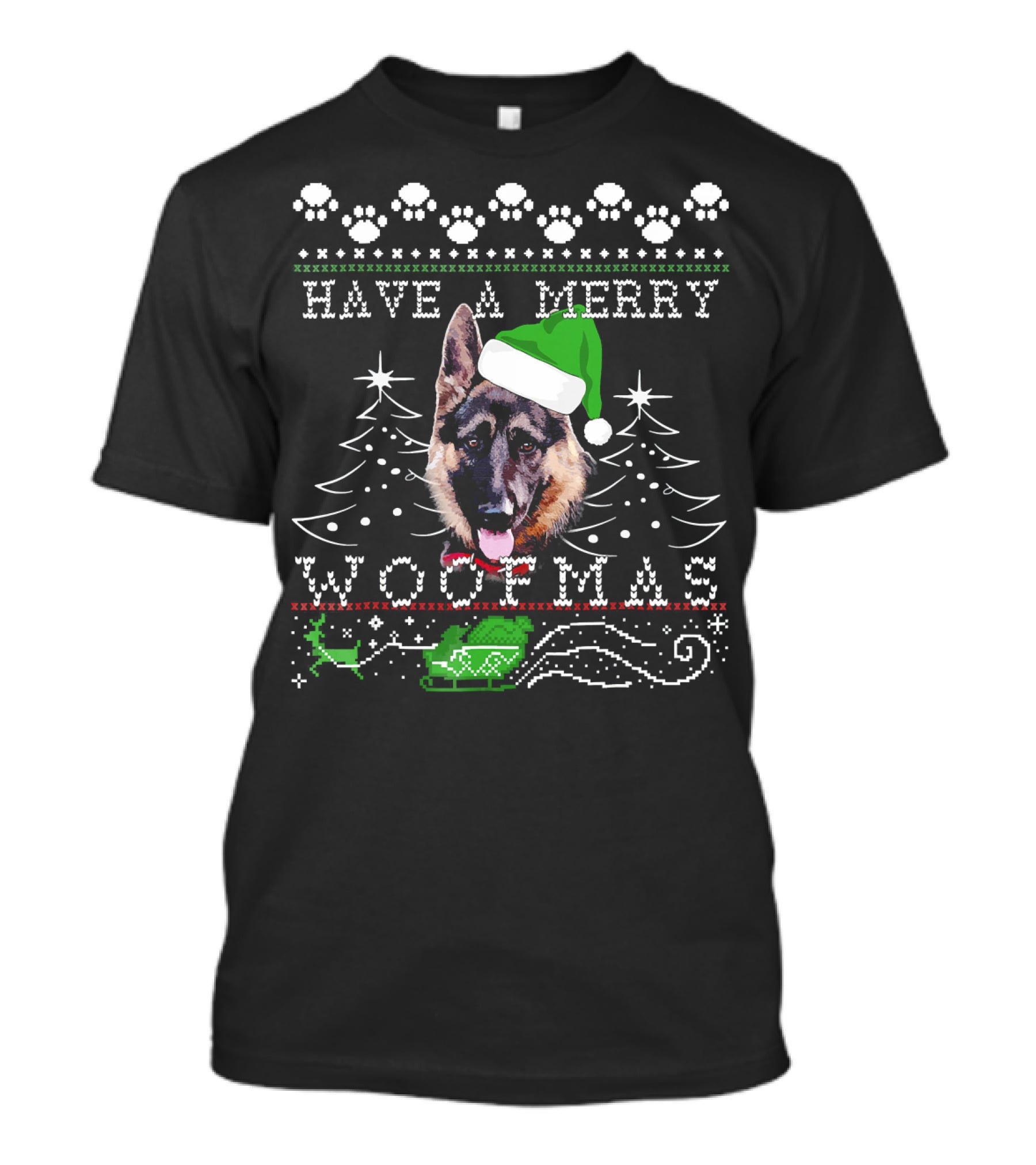 Have A Merry Woofmas German Shepherd Christmas T-Shirt