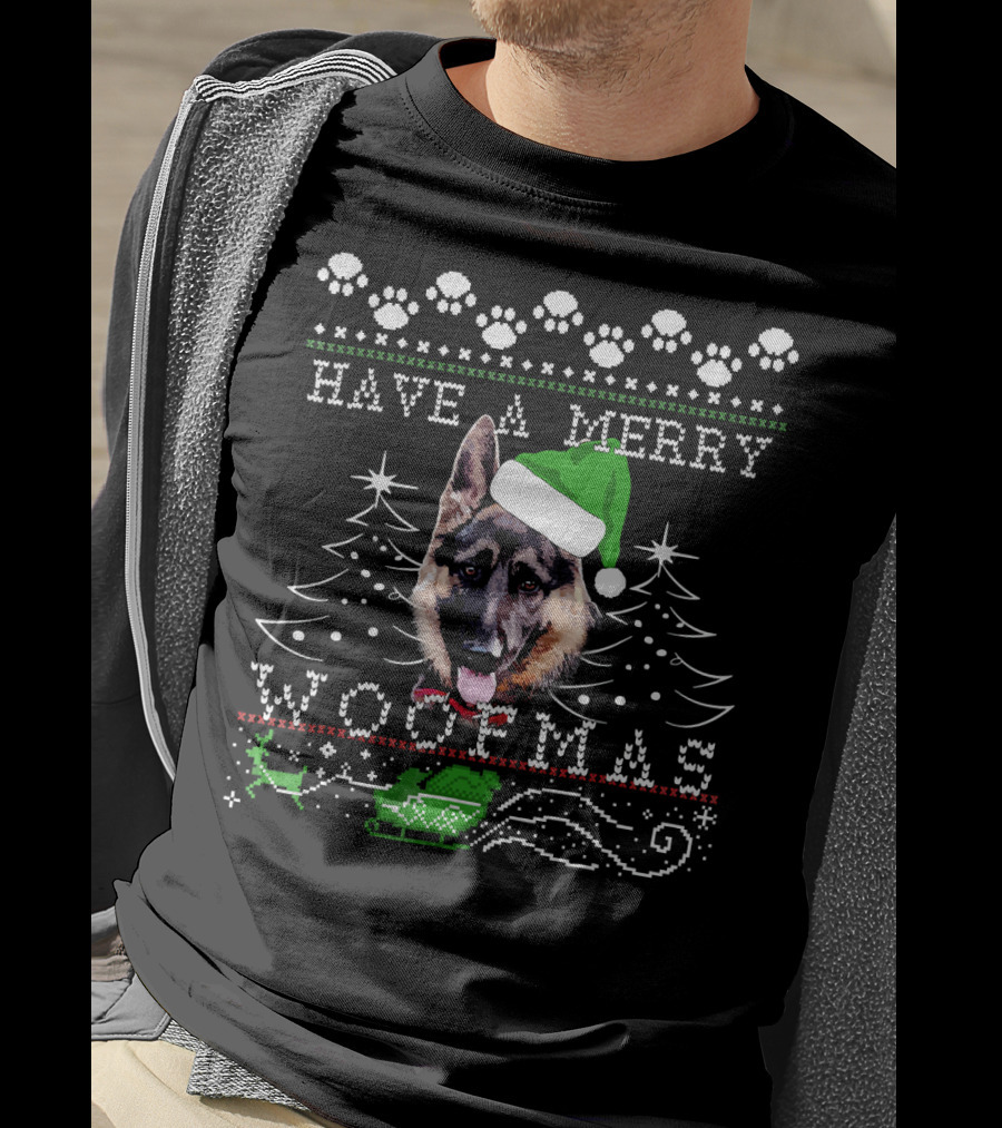 Have A Merry Woofmas German Shepherd Christmas T-Shirt