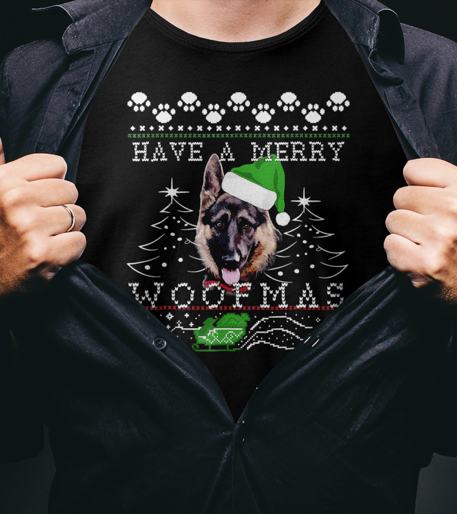 Have A Merry Woofmas German Shepherd Christmas T-Shirt