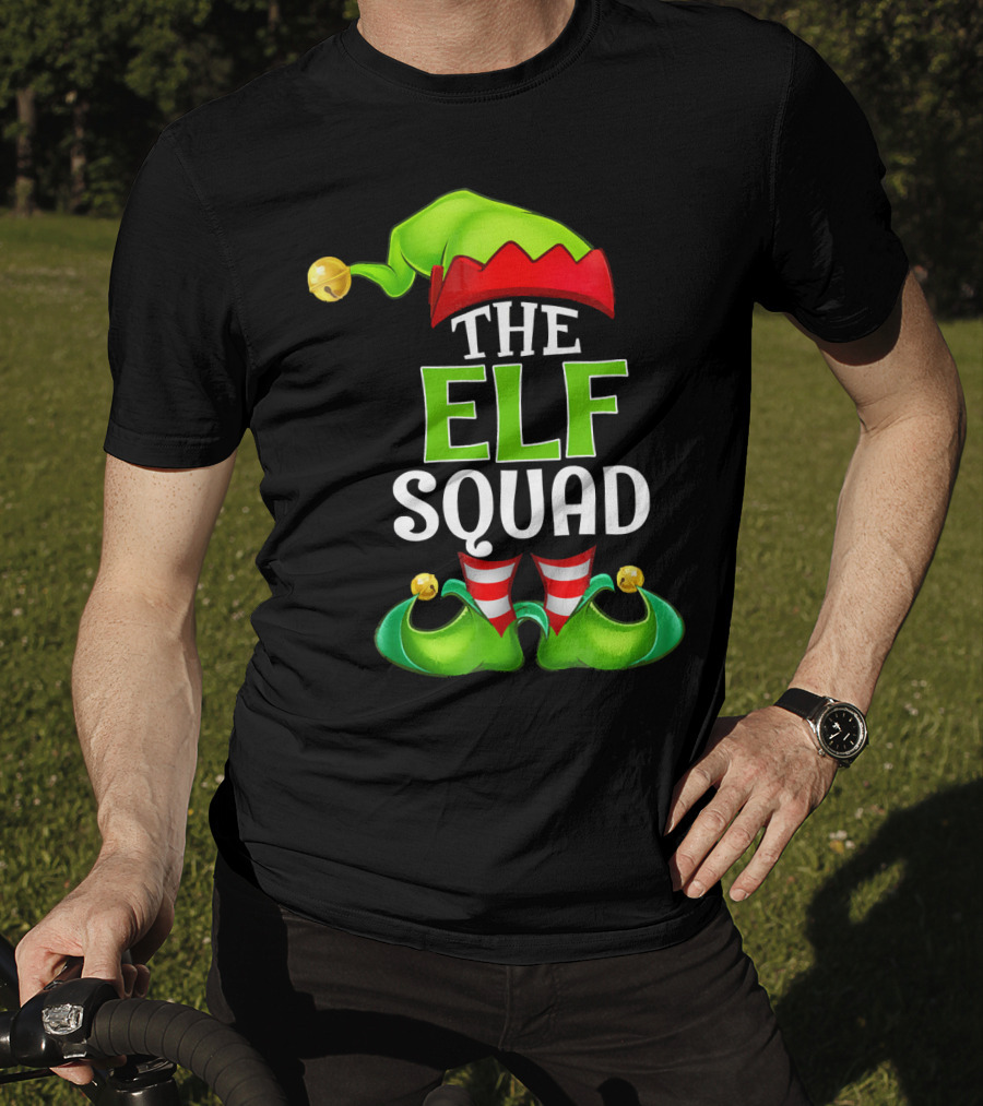 THE ELF SQUAD Green Hat Striped Stockings T-Shirt