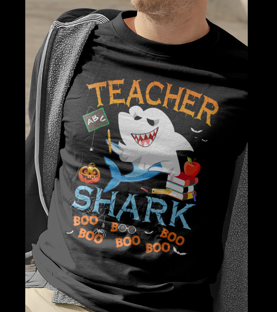 Teacher Shark Halloween Boo Classroom T-Shirt