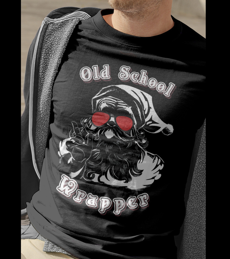 Old School Wrapper Santa With Sunglasses T-Shirt