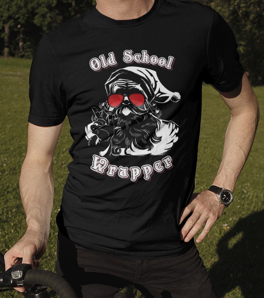 Old School Wrapper Santa With Sunglasses T-Shirt