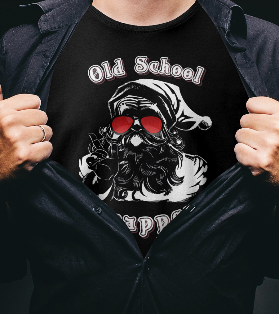 Old School Wrapper Santa With Sunglasses T-Shirt