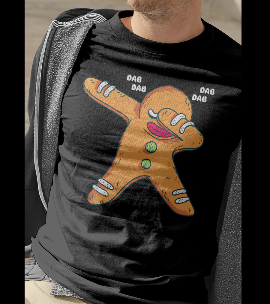 Dab Dab Gingerbread Cookie Christmas Dance T-Shirt