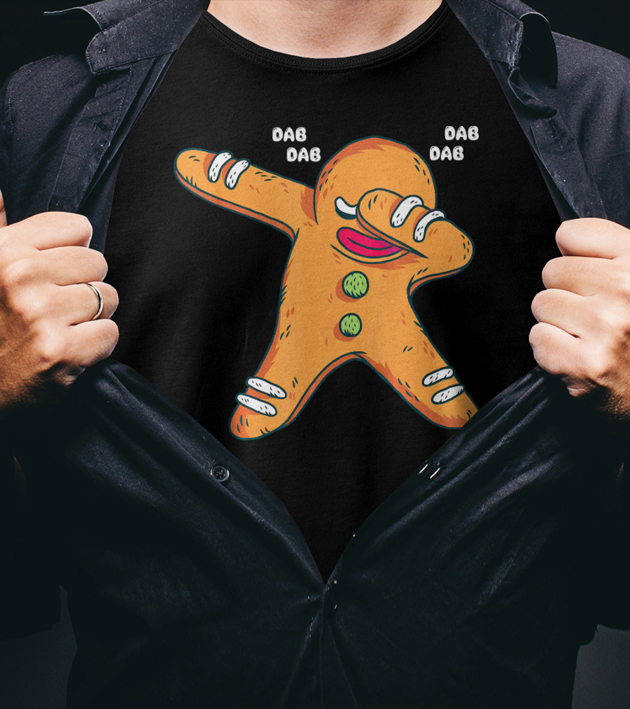 Dab Dab Gingerbread Cookie Christmas Dance T-Shirt