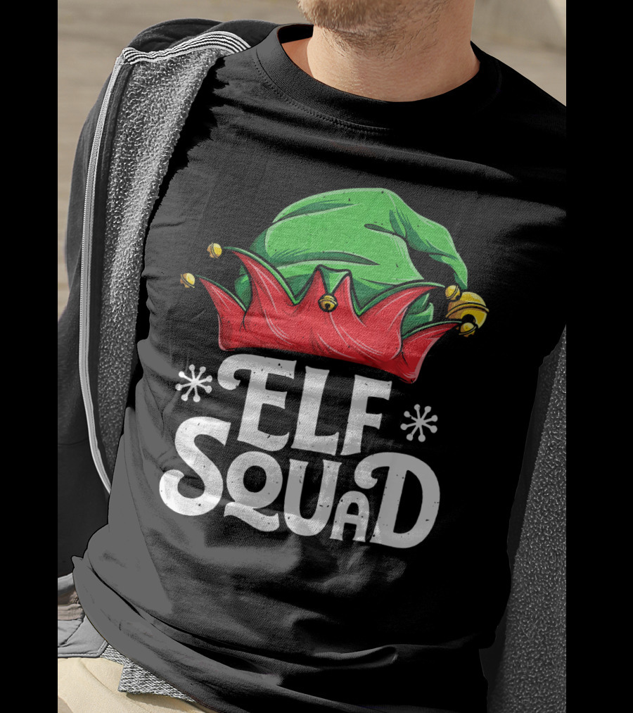 Elf Squad Christmas Elves Hat Festive Family T-Shirt