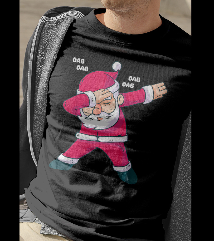 Dab Dab Dab Christmas Dabbing Santa Fun T-Shirt