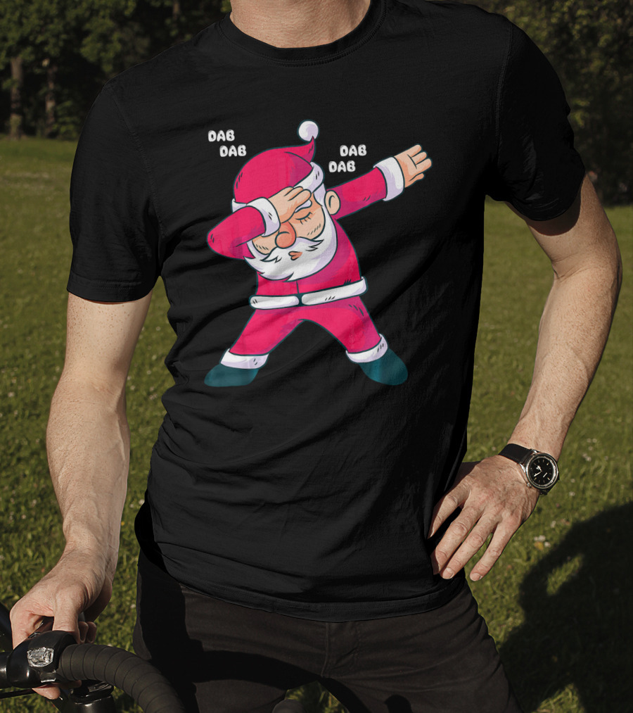 Dab Dab Dab Christmas Dabbing Santa Fun T-Shirt