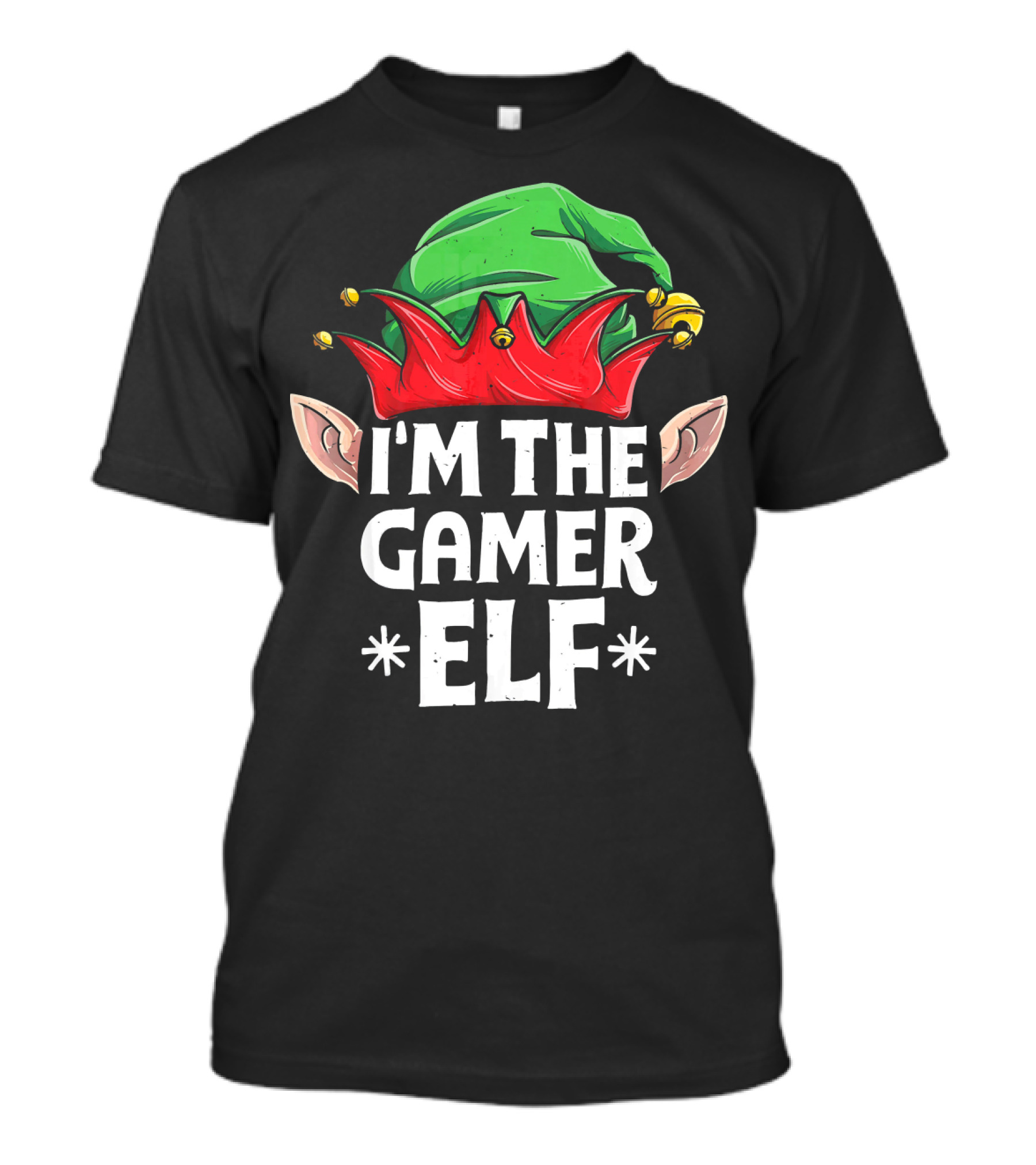 I'm The Gamer Elf Jingle Hat Festive Ears Holiday T-Shirt