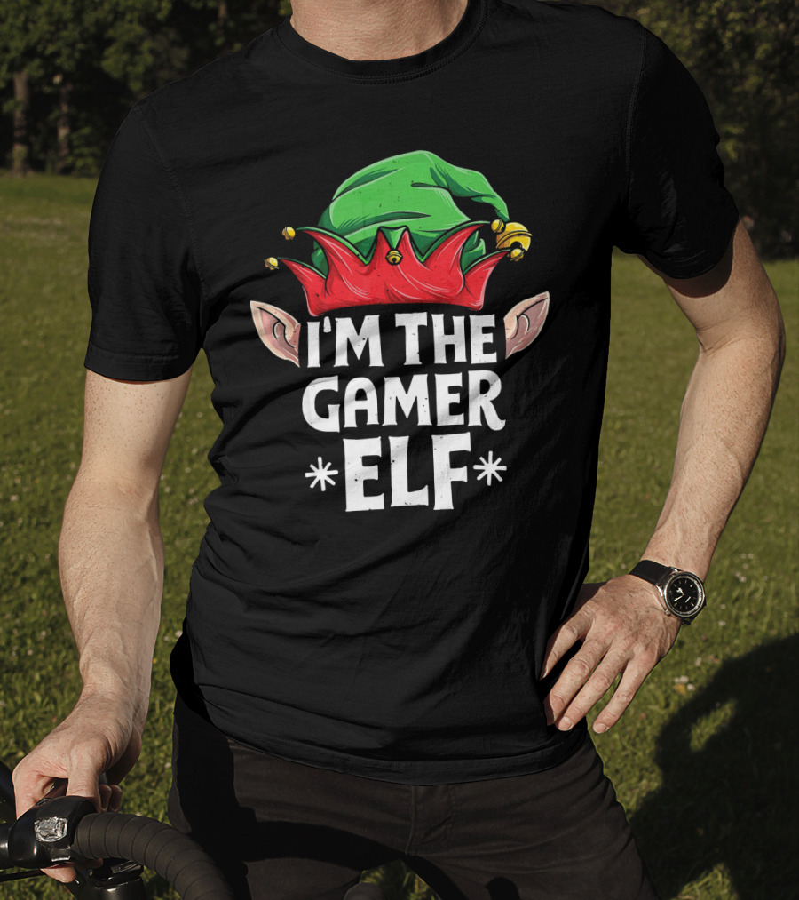I'm The Gamer Elf Jingle Hat Festive Ears Holiday T-Shirt