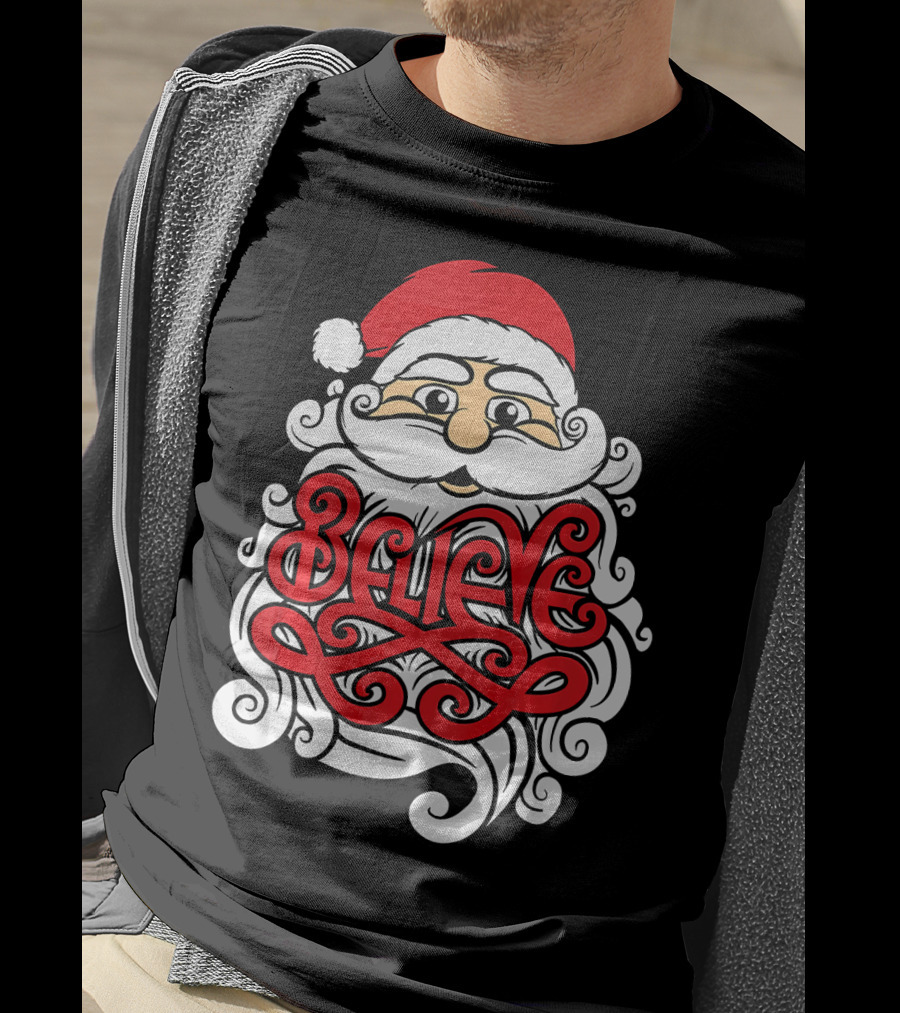Believe Santa Christmas X Mas T-Shirt