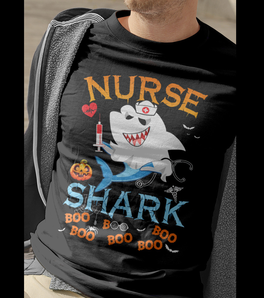 Nurse Shark Halloween Boo Scary Nurse Shark T-Shirt