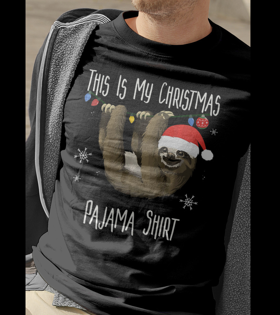 This Is My Christmas Pajama Shirt Sloth T-Shirt