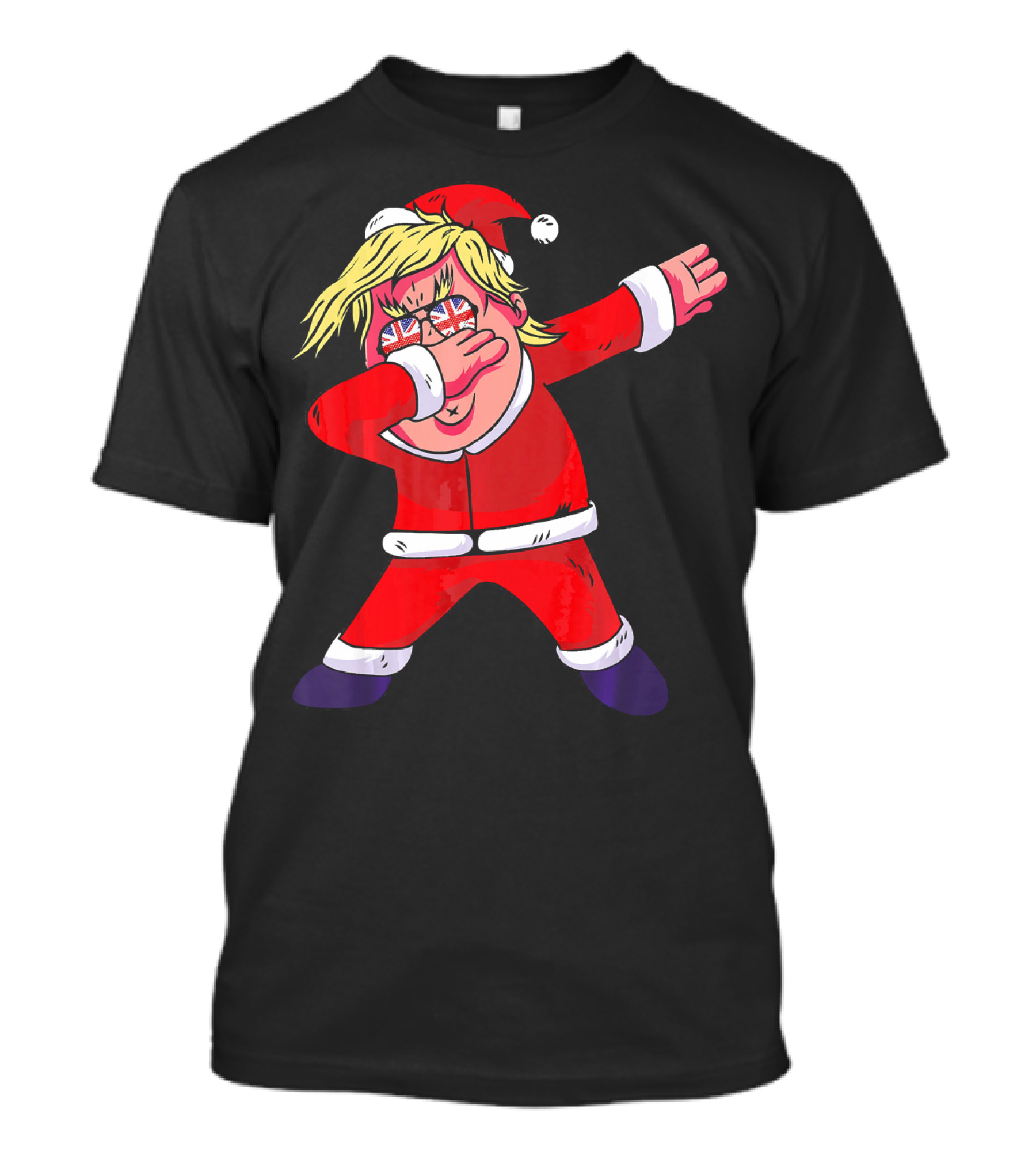 Dabbing Santa Claus With Sunglasses And Santa Hat T-Shirt
