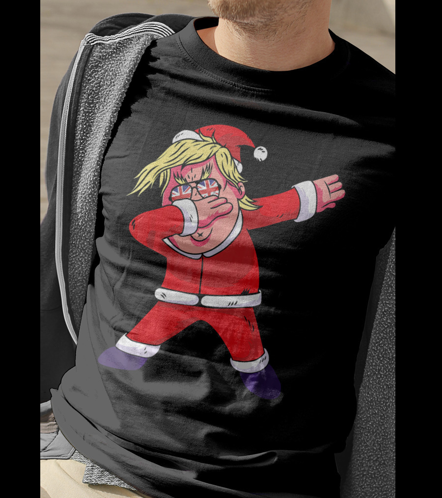 Dabbing Santa Claus With Sunglasses And Santa Hat T-Shirt