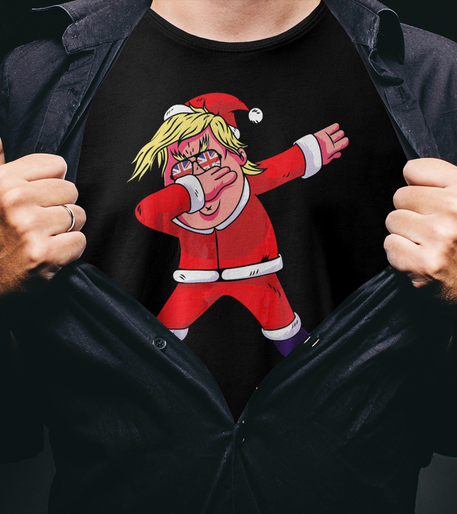 Dabbing Santa Claus With Sunglasses And Santa Hat T-Shirt