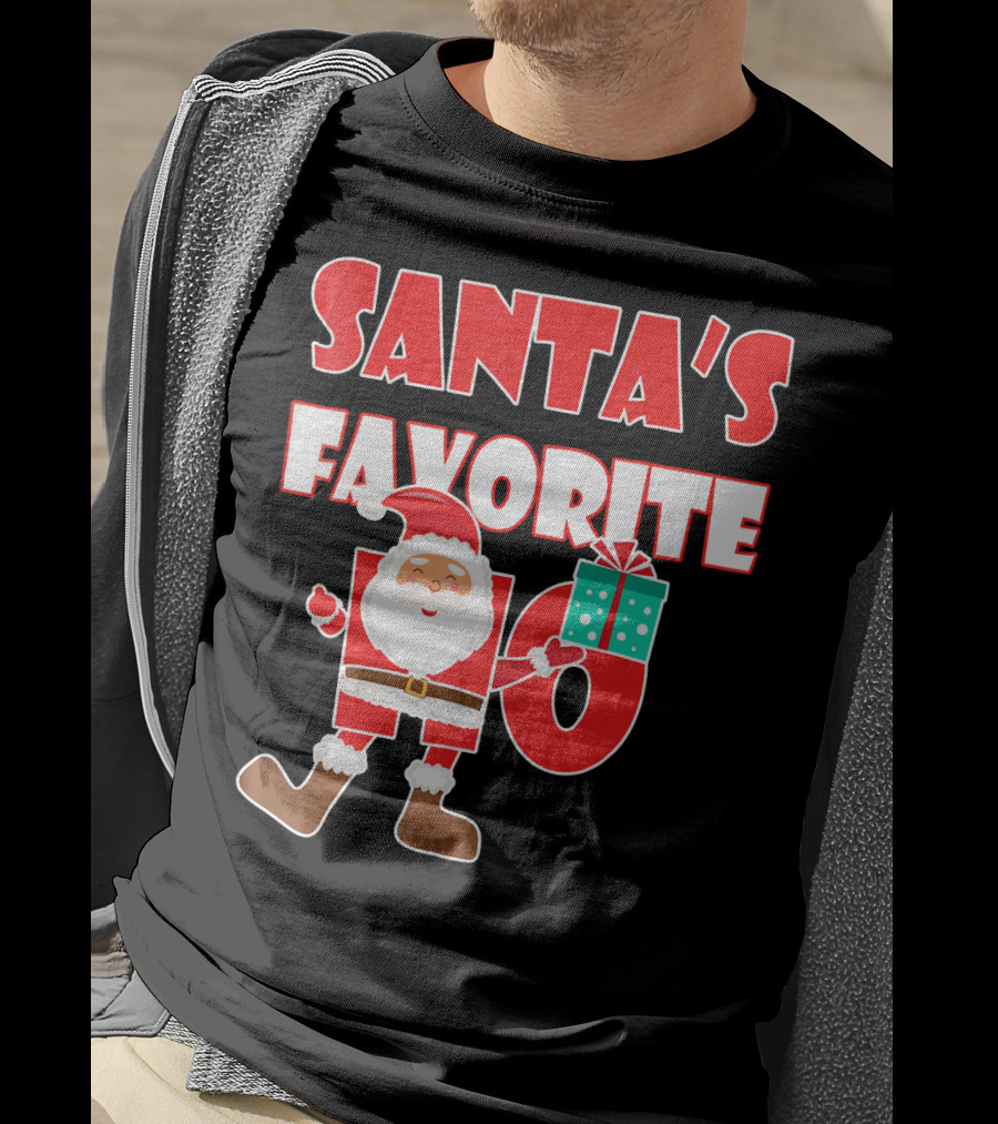 Santa's Favorite Ho Holiday Humor With Santa And Gifts T-Shirt