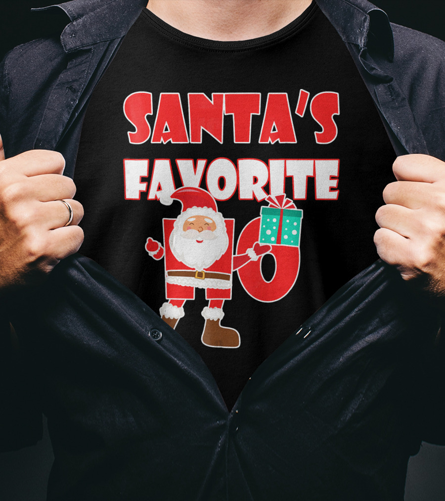 Santa's Favorite Ho Holiday Humor With Santa And Gifts T-Shirt
